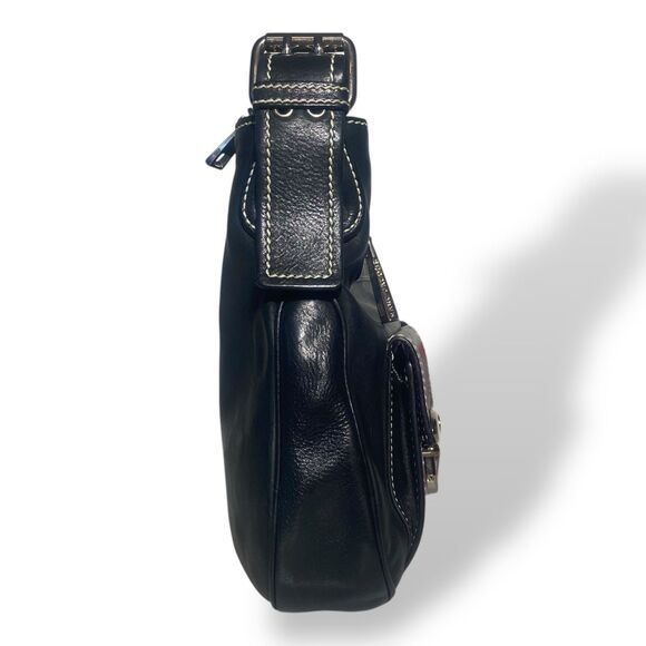 Vintage Mark Jacobs Black Genuine Leather Shoulder Hobo Bag Multi Pocket Purse - Picture 6 of 16